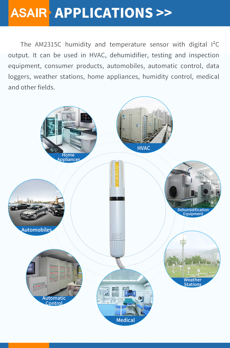ASAIR AM2315C Temperature And Humidity Sensor